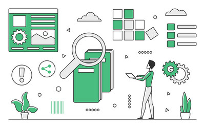 data information structuring vector image
