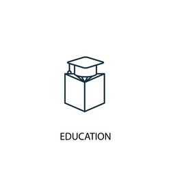 Education concept line icon simple element vector