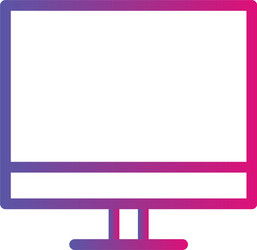gradient lcd icon with white background vector image