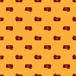 red share folder icon isolated seamless pattern vector image