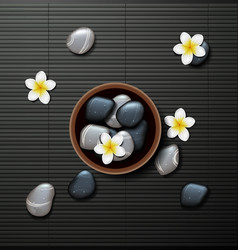 Spa background with tropical flowers vector