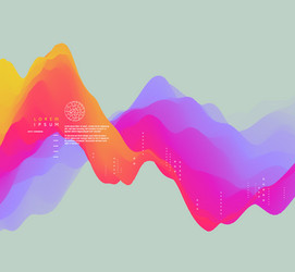 3d wavy background with dynamic effect abstract vector