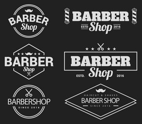 Barber Shop Logo & Emblem Collection Vector Image