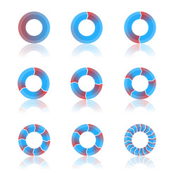 Radial arrow infographic chart design template Vector Image