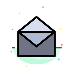 email mail message open abstract flat color icon vector image