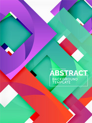 Geometric Color Block Composition vector