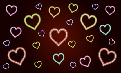 neon lights pattern with glow effect colorful vector image