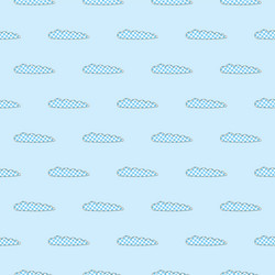patchwork cloud seamless pattern vector image