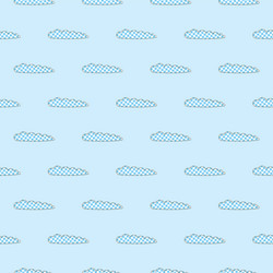 patchwork cloud seamless pattern vector