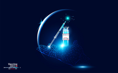 abstract technology ai computing on hand vector image