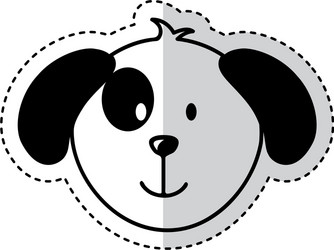 Cute dog mascot isolated icon vector