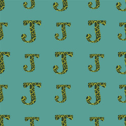 j from alfabet repeat pattern print background vector image