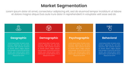 market segmentation framework analysis vector image