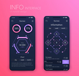 mobile application interface ui design stock vector image