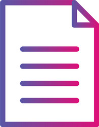 gradient document icon with white background vector image