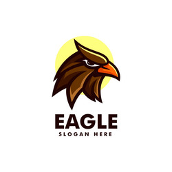 Eagle head logo template Royalty Free Vector Image
