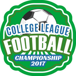 soccer football college league badge icon Vector Image