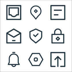 User interface line icons linear set quality vector