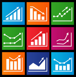 Chart Icons - Data & Metrics vector image