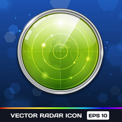 Yellow radar screen with airplane and map Vector Image