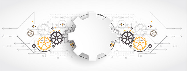 hi-tech digital technology and engineering vector image