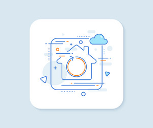 loop arrow line icon refresh arrowhead vector image