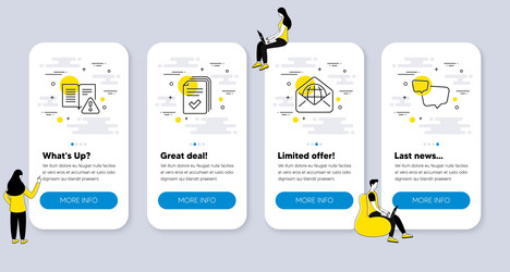 set of business icons such as web mail handout vector image