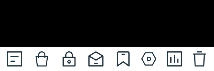User interface line icons linear set quality vector