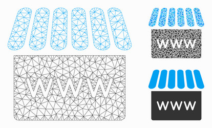 webstore mesh wire frame model and triangle vector image