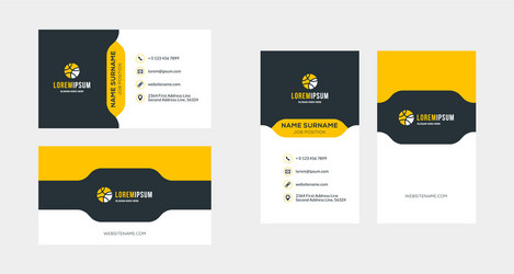 double-sided creative business card template vector image