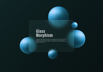 glass morphism design with frosted partition vector image