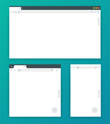 Responsive Browser Mockups vector image