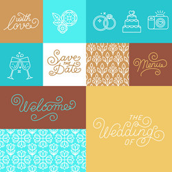 wedding invitation design set vector