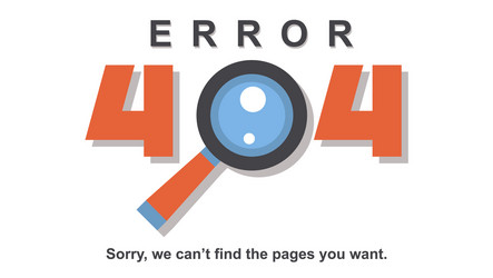 Error 404 page internet problem or web vector