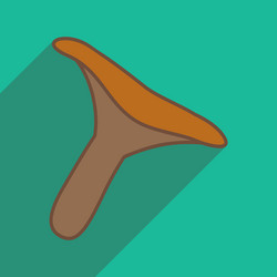 flat with shadow icon and mobile application vector image