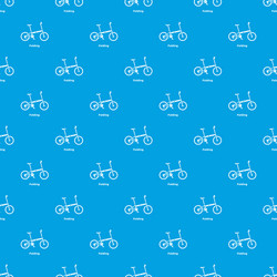 Folding bike pattern seamless blue vector