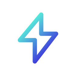 Lightning bolt pixel perfect gradient linear ui vector