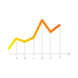 Linear graph chart icon vector