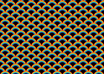 Rainbow pattern seamless colorful background vector