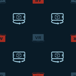 set augmented reality ar virtual and 3d modeling vector image