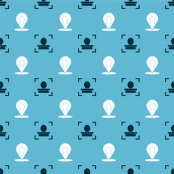 set face recognition and map marker vector image
