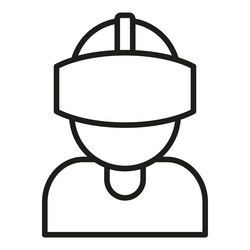 tech headset control icon outline vector image