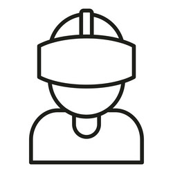 tech headset control icon outline vector