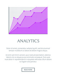 Analytics visualization in form of linear graphic vector