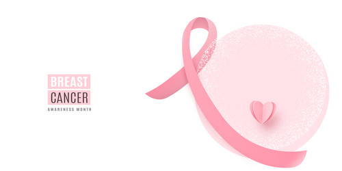 Breast cancer awareness month banner vector