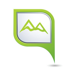 Mountain Map Pointer Icon vector