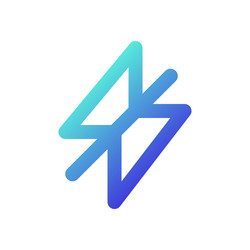 silent mode pixel perfect gradient linear ui icon vector image