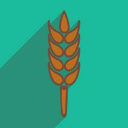flat with shadow icon and mobile application ear vector image