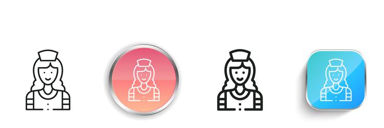 housekeeper icon thin linear regular and button vector image