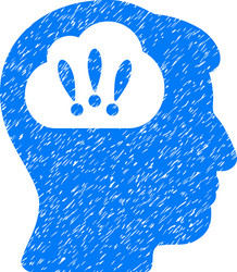 Problem brainstorm grainy texture icon vector